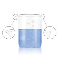 6 Pack Glass Lab Pyrex Beaker Set Measuring Cup Thick 25/50/100/250/500/1000ml