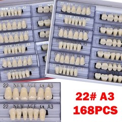 168Pcs Dental Acrylic Resin Denture 22#A3 Full Set Teeth Upper Lower Shade Tooth