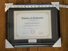 Diploma Certificate Frame 8.5”x11” / 11”x14” Black and Gold Matte