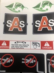 NEW Forklift Safety Decal KIT Toyota Forklift OSHA Compliant kit