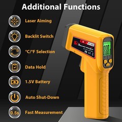 Infrared Thermometer Gun Non-Contact Laser Temperature Gun,-58°F~986°F(-50°C~…