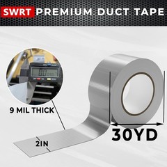 24-Pack 9 Mil Silver Heavy Duty Duct Tape Strong Adhesive, 2 Inch X 720 Yd Duct