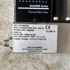 Brooks Instrument SLA5800 Mass Flow Controller SLA5850S1BAB1C2A1 20000 SCCM Ar …