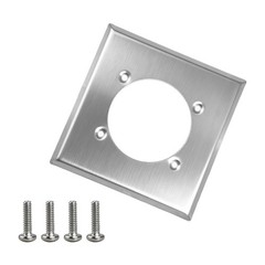 2 Gang Single Hole Outlet Cover Wall Plate &4 Screws for Hubbell HBL9450A 14-50R