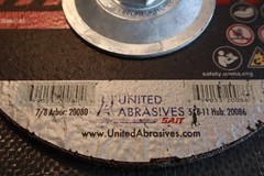 United Abrasives Sait 20080 7″x1/4″ A24R Type 27 General Purpose Grinding Wheel