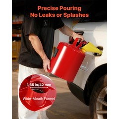 Uimoso 5 Gallon Red Safety Gas Can with Flame Arrester and Funnel