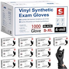 Food-Safe Black Vinyl Disposable Gloves – 4 Mil, 1000 Count
