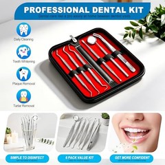 Dental Tools Pick Teeth Cleaning Hygiene Kit Plaque Remover for Steel