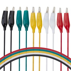 10 Pieces and 5 Color Test Lead Set with Alligator Clips Wire solded LENGTH 21in