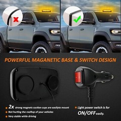 72 LED Roof Top Emergency Security Warning Caution Flashing Light for Vehicles