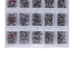 120 Pcs Dental Conical Screw Posts Kit, Assorted Stainless Steel Parallel Posts