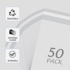 50 Pk Acid-Free Clear Sleeves Storage Bags for 18×24 Art Prints Photos Mats