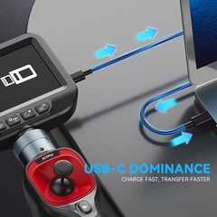 SCOPIX Flexible 4-Way 360° Borescope Industrial Endoscope Inspection HD Camera