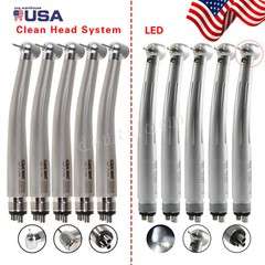 Dental No-LED / LED E-generator High Speed Handpiece Push Button 4Hole Turbine