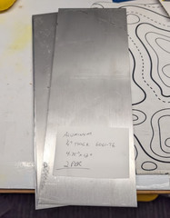 2 Pieces of 1/4″ (.25″) Aluminum Sheet Plate 5″ x 12″ 6061-T6 FREE SHIPPING