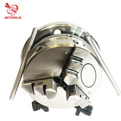 Rotary Table 4″ 100mm Horizontal And Vertical With 65 mm 3 Jaw Chuck Backplate
