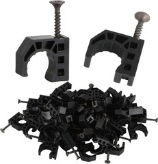 50 Pack 1/2″ Half Clamps J-Hook with Screws, PEX Clips J-Clamp for Tubing Pipe S