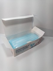 Disposable Face Mask Blue Health & Wellness 3-Ply Non-Medical 25pcs X Bx 14 Bxs