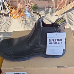 HISEA Steel Toe Chelsea Work Boots Black Men’s Size 11 Medium