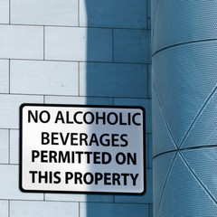 Horizontal Metal Sign Notice No Alcoholic Beverages Permitted on This Property