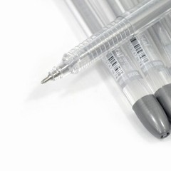 Dong-a My Metal Ink 0.7mm Roller Ball Pen – Silver Colors 12 Pcs 1 Dozen (Pac…