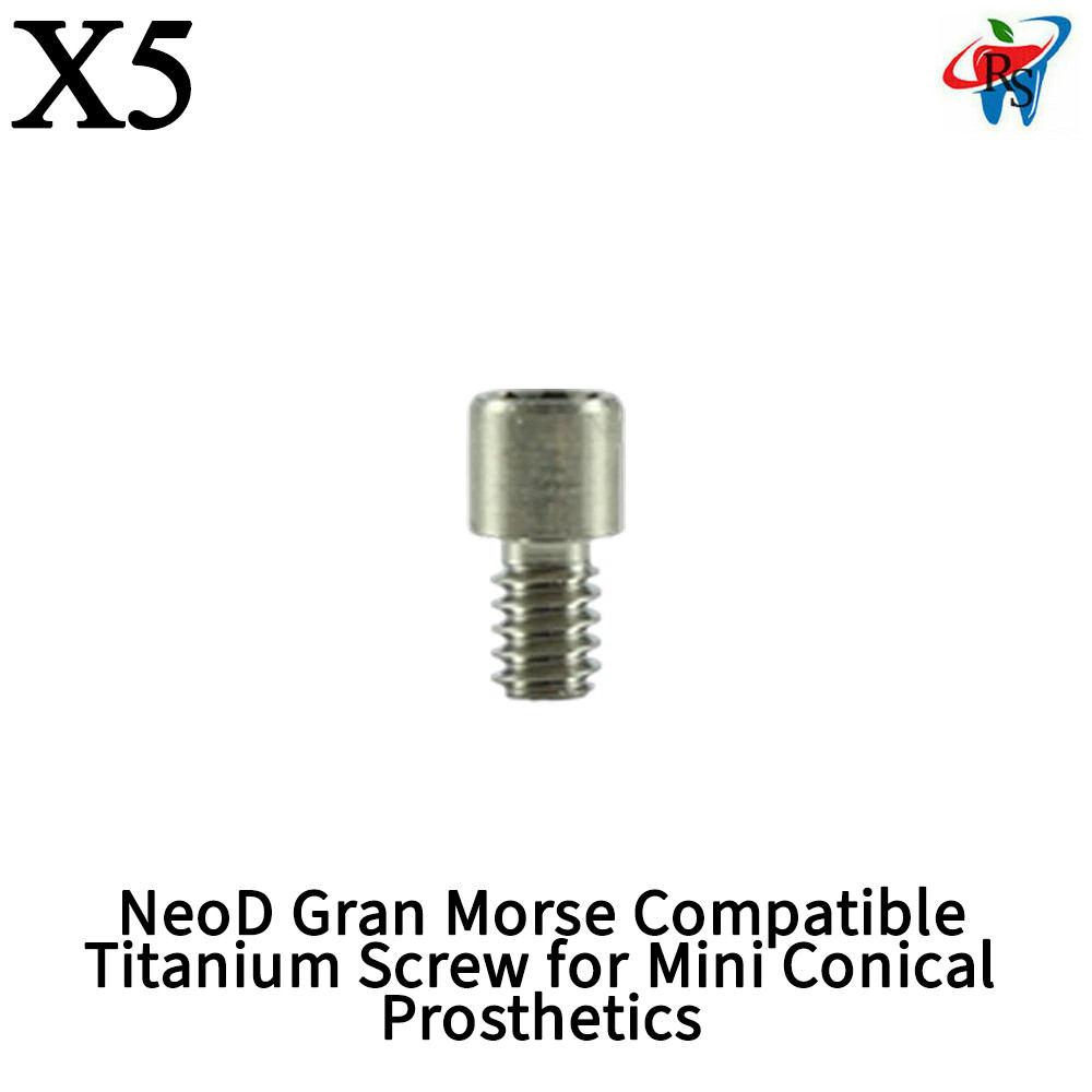 5pcs Dental NeoD GM Compatible Titanium Screw For Mini Conical Prosthetic