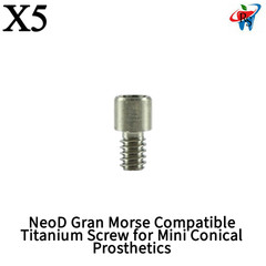 5pcs Dental NeoD GM Compatible Titanium Screw For Mini Conical Prosthetic