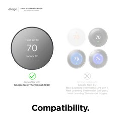 Google Nest Wall Plate Cover for Google Nest Thermostat 2020 – elago® [White]