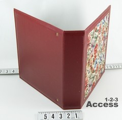 3-Ring Photo Binder Brocade Tapestry Fabric Covered w/ 25 Self Adhesive Vtg
