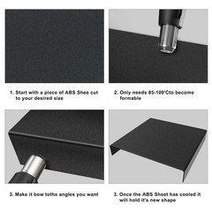 2 Pack Black ABS Plastic Sheet 12″x16″x1/8″ Thermoform Moldable DIY Craft Board