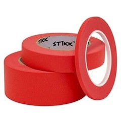 3 pack 1/4″ .25 inch x 60yd (6mm x 55m) Thin STIKK Red Painters Masking Tape