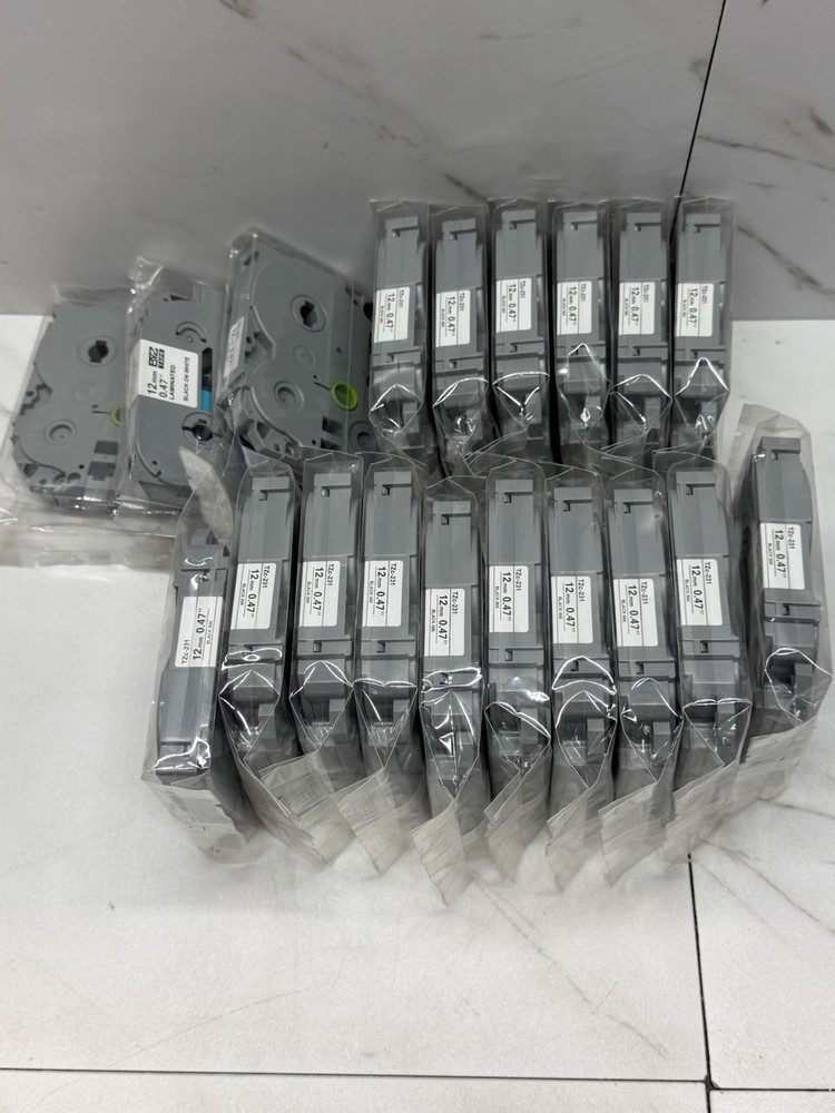 lot of 19 Label Maker Tape Replacement for TZe231 Brother P Touch 12mm 0.47 In