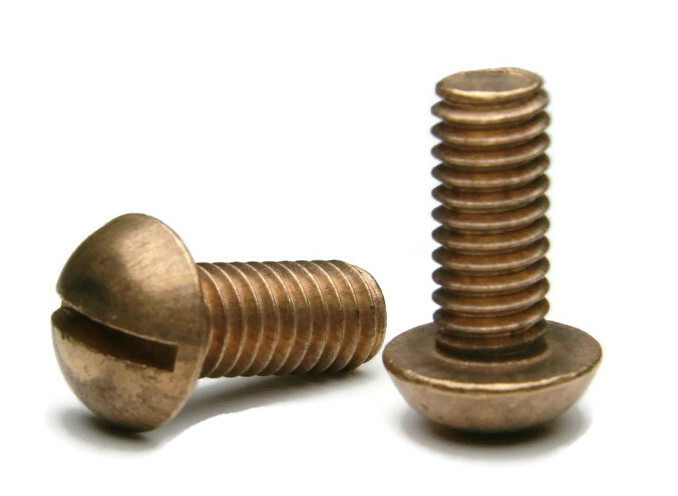 #10-24 | Silicon Bronze Slotted Round Head Machine Screw – Select Length & Qty