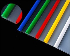 Clear Report Covers with Solid Color 14mm Sliding Bar 10 pcs, Solid-white