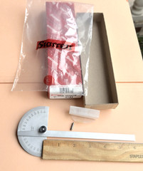 STARRETT No. C182 Satin Chrome Finish Steel Protractor. Made in the USA 🇺🇸!!