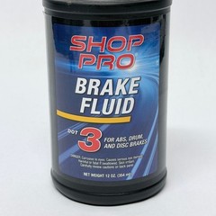 Shop Pro DOT 3 Motor Vehicle Brake Fluid 12 oz SP-BF12 for ABS Drum Disc Brakes