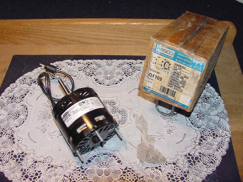 Fasco D1103 AC Motor, 208-230Vac. 1/20HP, CCWSE 1500/1300 Rpm, NEW Old Stock!