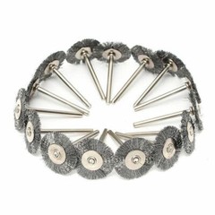 20pc Stainless Steel Wire Brush Fit Dremel Rotary Tool Die Grinder Removal Wheel