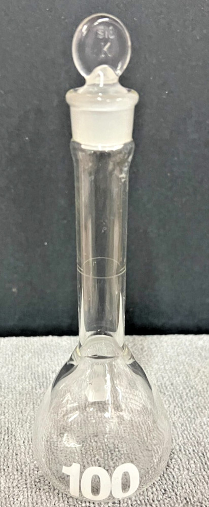 Kimble Kimax 92820 100 mL Class A Volumetric Flask with Stopper
