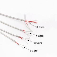 PT100 Compensation Wire 2/3/4/6 Core PTFE Shield Signal Silver Plated Cable Wire