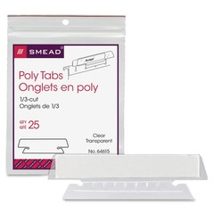 Heavy Duty 1 3 Cut Clear File Tabs 25 Pack for Organizing Hanging Folders
