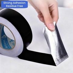 Black Aluminum Foil Tape High Temp Heavy Duty 2 INCH x 64 Feet,