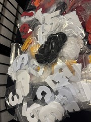 HUGE LOT VINYL & TWILL SPORTS 4″ NUMBERS 4500+ Heat Transfer Press Multi Color