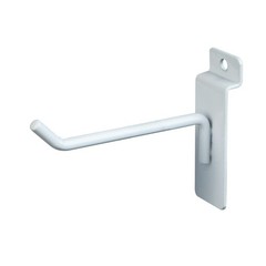 Dazzling Displays Slatwall Accessories: Box of 12 White Metal