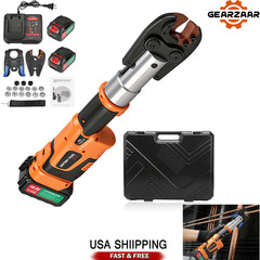 Copper Pro Press Tool Pipe Crimping Kit Press Tool Battery Kit 1/2″ 3/4″ 1″ Jaw
