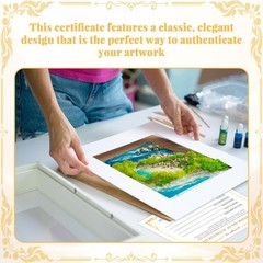 12 Pieces 5 x 7 Inch Certificate of Authenticity Gold Foil Premium Certificat…