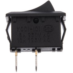 On/Off Switch 12V DC Black Rocker Flip Rectangle 1/2″ x 3/4″ Universal 2-Pin I/O