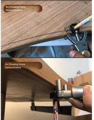 Dual-Purpose Straight and Curved Line Scribing Tool Parallel Line Drawing Tool