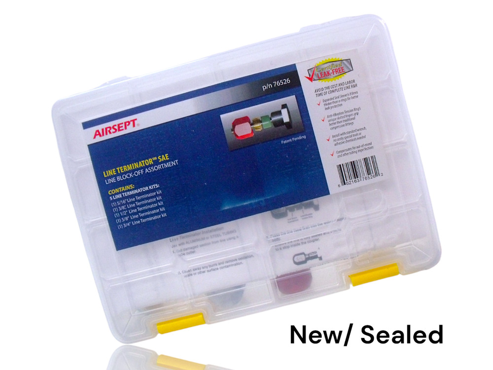 Airsept 76526 AC Line Terminator Block-Off SAE (5-Pack) 5/16 3/8 1/2 5/8 3/4″