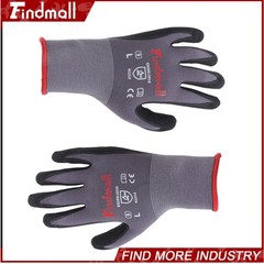 Findmall 12 Pairs L-Size Safety Work Gloves MicroFoam Nitrile Coated Foam Gloves